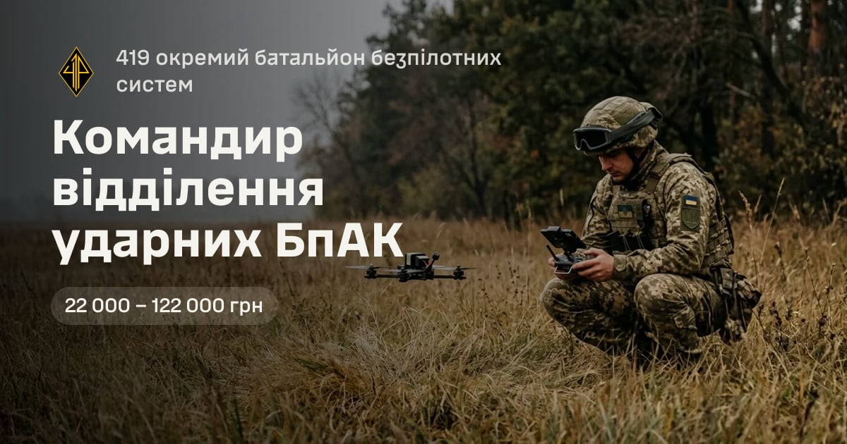 Командир відділення ударних БпАК — 419 окремий батальйон безпілотних систем