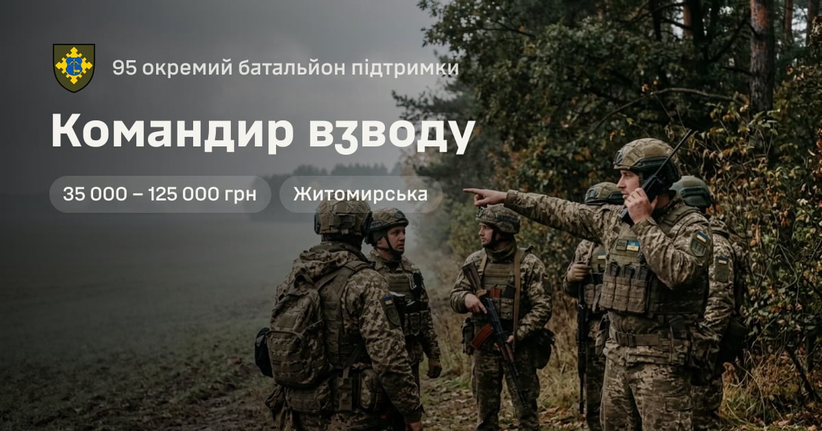 Командир взводу — 95 окремий батальйон підтримки
