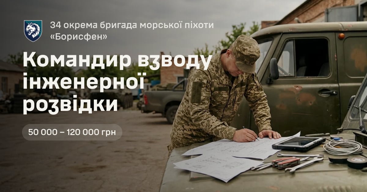 Командир взводу інженерної розвідки — 34 окрема бригада морської піхоти «Борисфен»