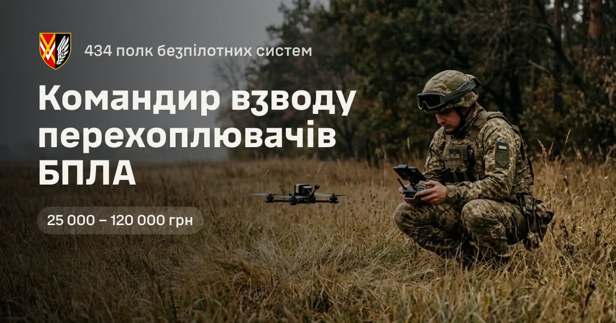 Командир взводу перехоплювачів БПЛА — 434 полк безпілотних систем