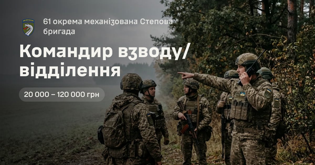 Командир взводу/відділення — 61 окрема механізована Степова бригада
