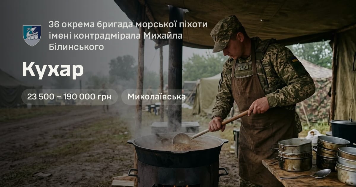 Кухар — 36 окрема бригада морської піхоти імені контрадмірала Михайла Білинського