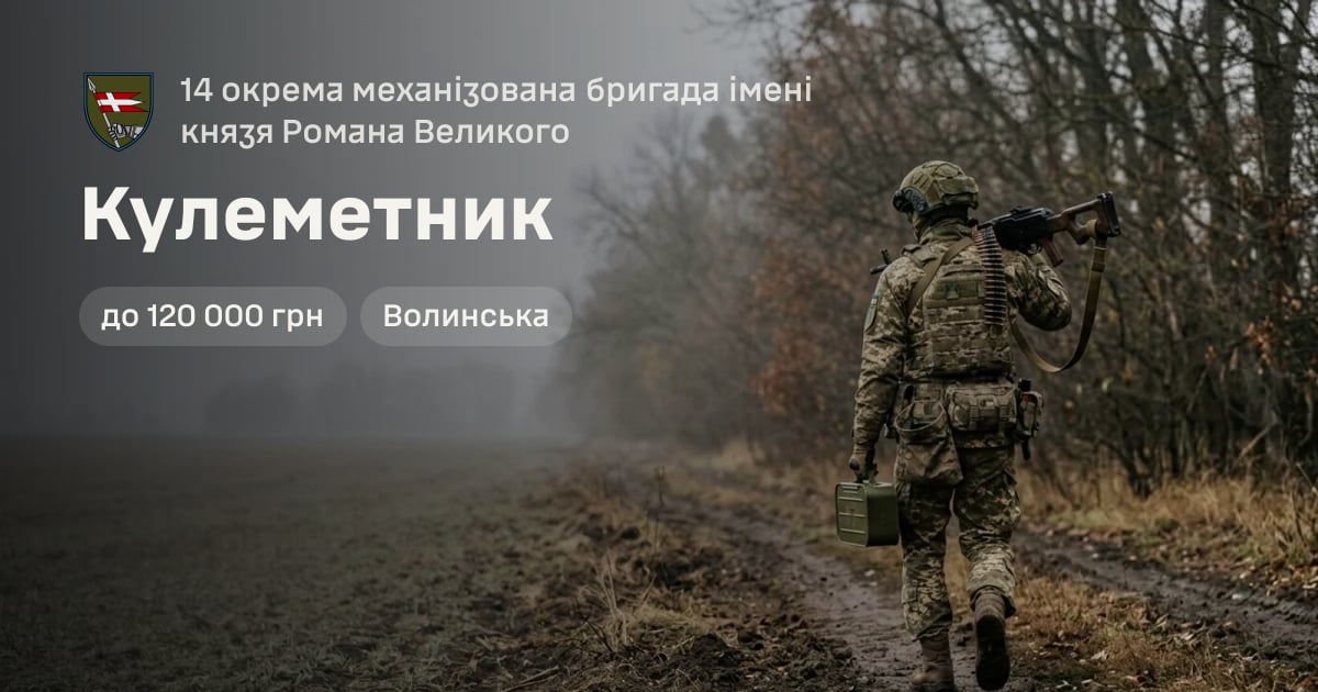 Кулеметник — 14 окрема механізована бригада імені князя Романа Великого