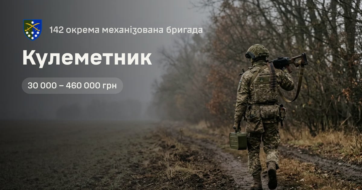 Кулеметник — 142 окрема механізована бригада