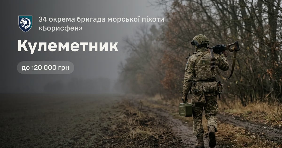 Кулеметник — 34 окрема бригада морської піхоти «Борисфен»