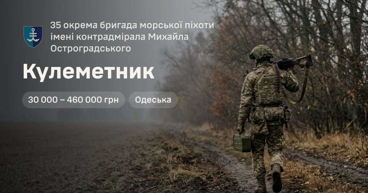 Кулеметник — 35 окрема бригада морської піхоти імені контрадмірала Михайла Остроградського
