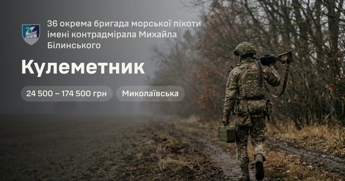 Кулеметник — 36 окрема бригада морської піхоти імені контрадмірала Михайла Білинського