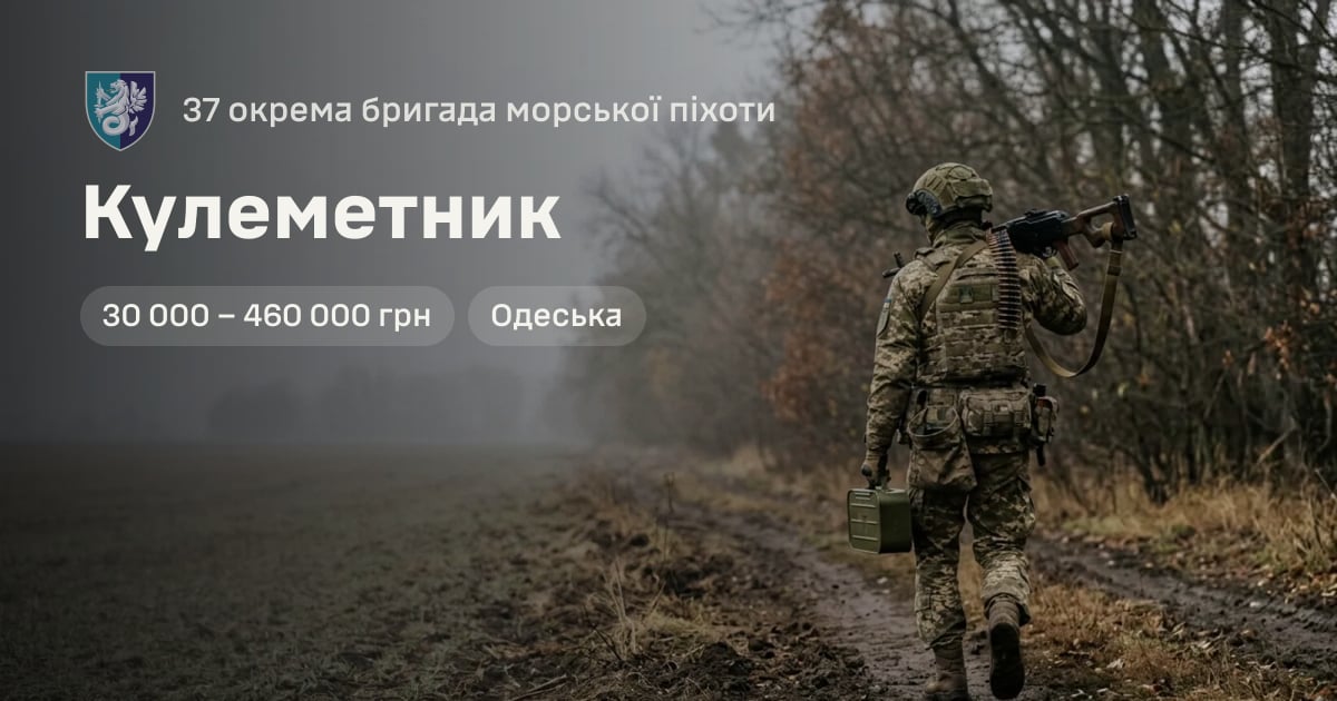 Кулеметник — 37 окрема бригада морської піхоти