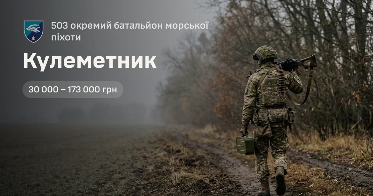 Кулеметник — 503 окремий батальйон морської піхоти