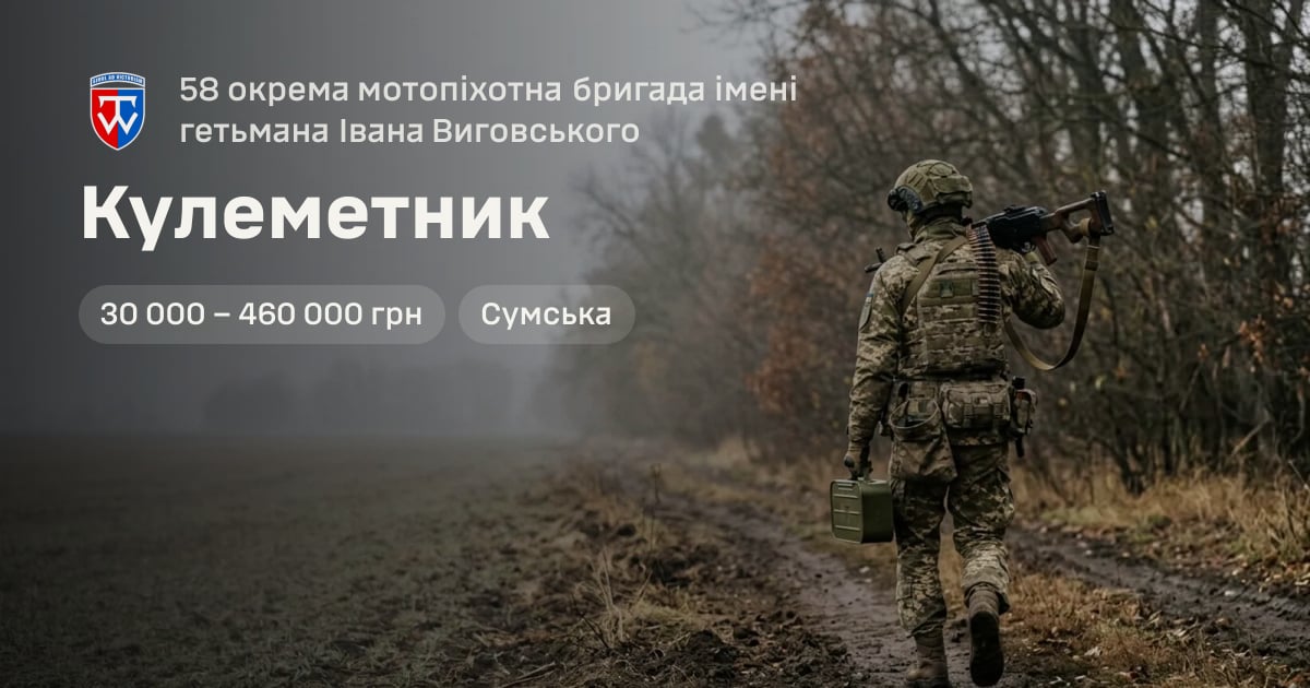 Кулеметник — 58 окрема мотопіхотна бригада імені гетьмана Івана Виговського