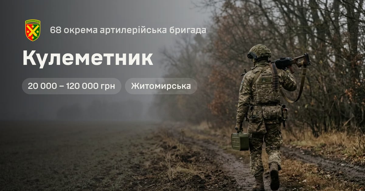 Кулеметник — 68 окрема артилерійська бригада