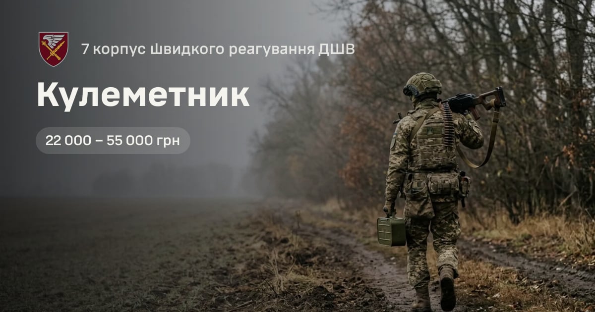Кулеметник — 7 корпус швидкого реагування ДШВ