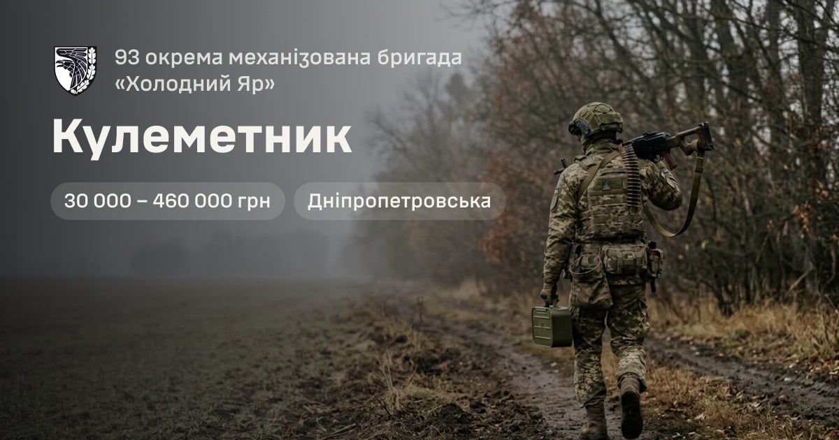 Кулеметник — 93 окрема механізована бригада «Холодний Яр»
