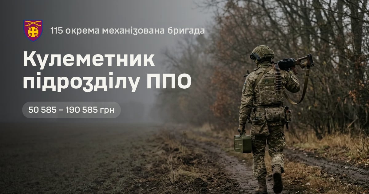 Кулеметник підрозділу ППО — 115 окрема механізована бригада