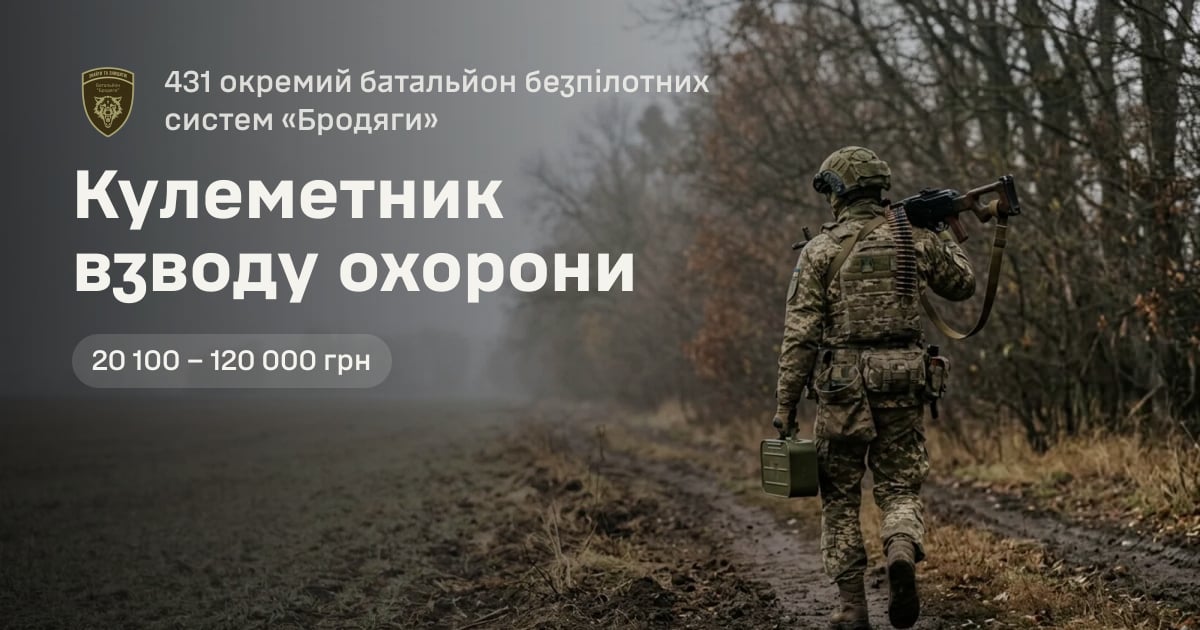 Кулеметник взводу охорони — 431 окремий батальйон безпілотних систем «Бродяги»
