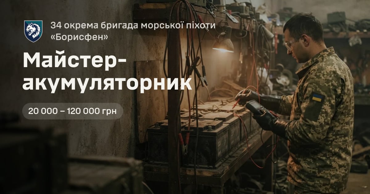 Майстер-акумуляторник — 34 окрема бригада морської піхоти «Борисфен»