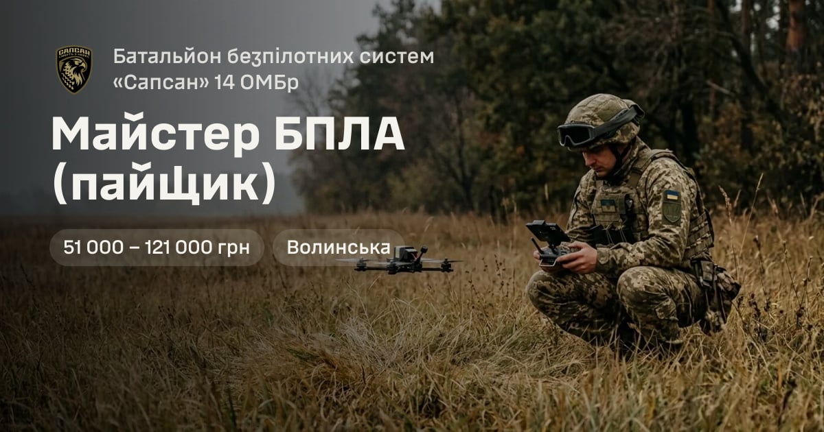 Майстер БПЛА (пайщик) — Батальйон безпілотних систем «Сапсан» 14 ОМБр