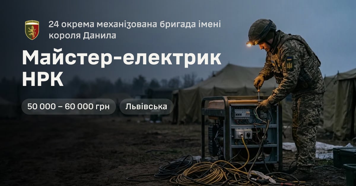 Майстер-електрик НРК — 24 окрема механізована бригада імені короля Данила