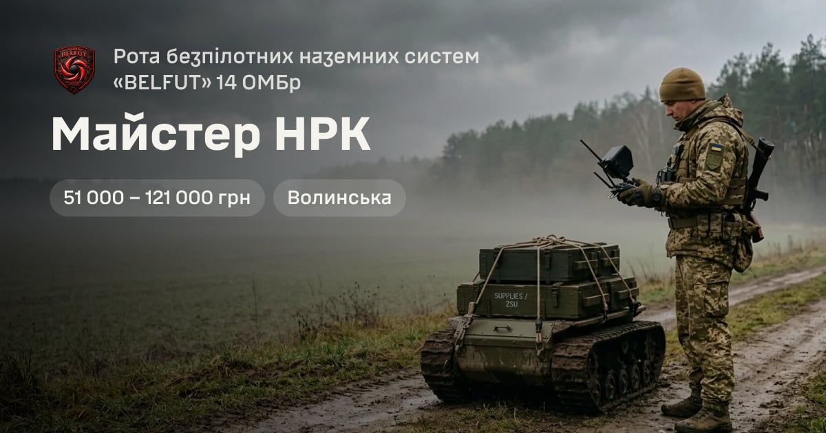 Майстер НРК — Рота безпілотних наземних систем «BELFUT» 14 ОМБр