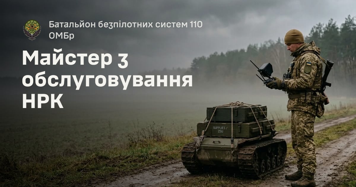 Майстер з обслуговування НРК — Батальйон безпілотних систем 110 ОМБр