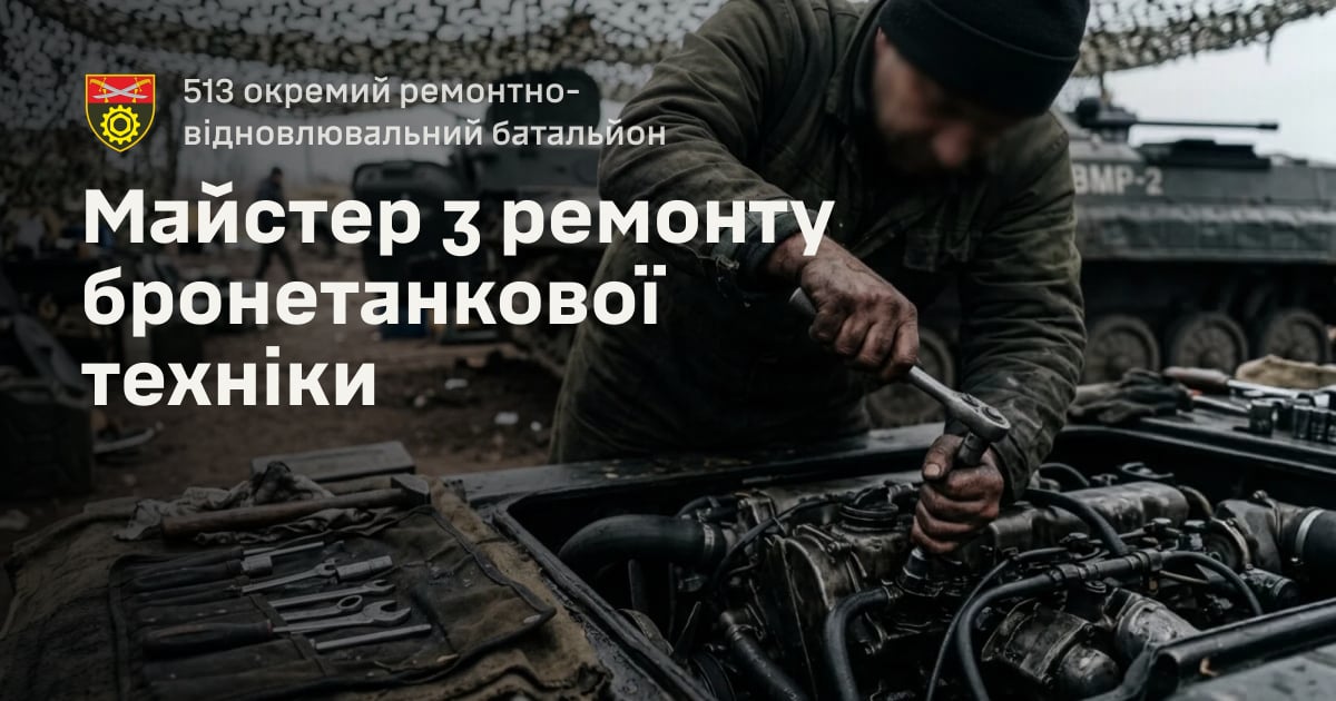 Майстер з ремонту бронетанкової техніки — 513 окремий ремонтно-відновлювальний батальйон