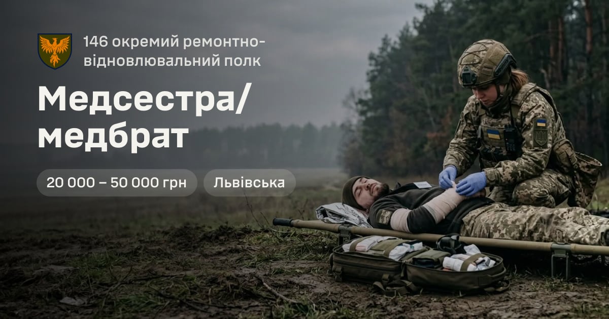 Медсестра/медбрат — 146 окремий ремонтно-відновлювальний полк