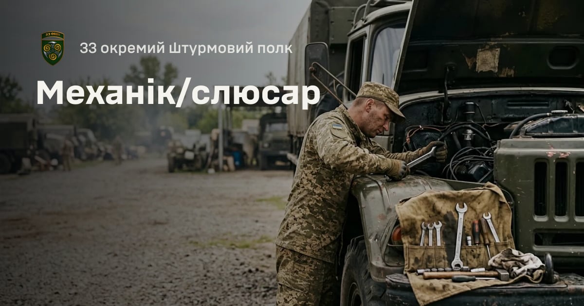 Механік/слюсар — 33 окремий штурмовий полк