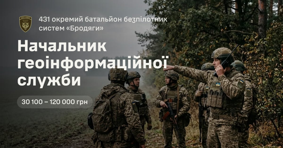 Начальник геоінформаційної служби — 431 окремий батальйон безпілотних систем «Бродяги»