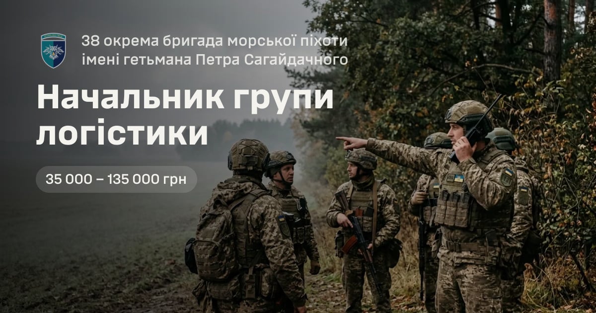 Начальник групи логістики — 38 окрема бригада морської піхоти імені гетьмана Петра Сагайдачного
