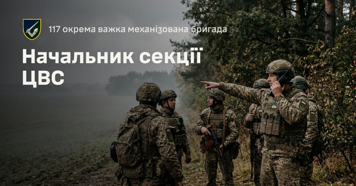 Начальник секції ЦВС — 117 окрема важка механізована бригада