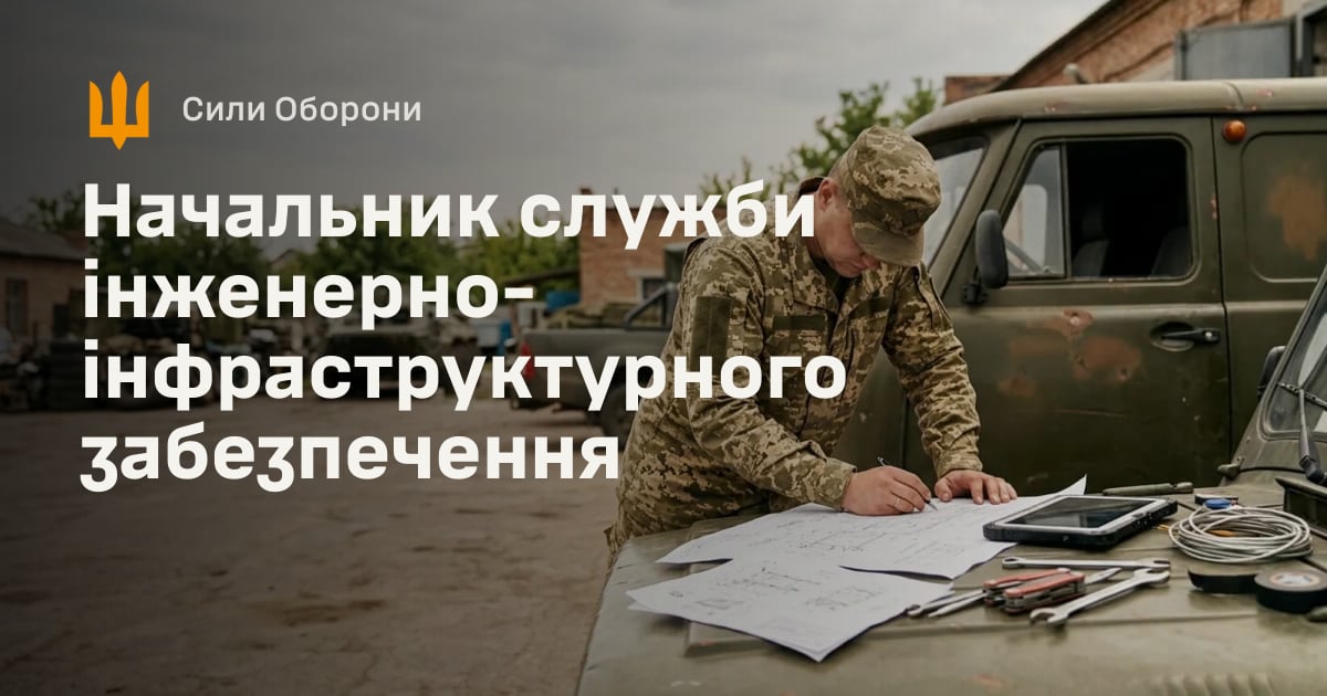 Начальник служби інженерно-інфраструктурного забезпечення — Сили Оборони