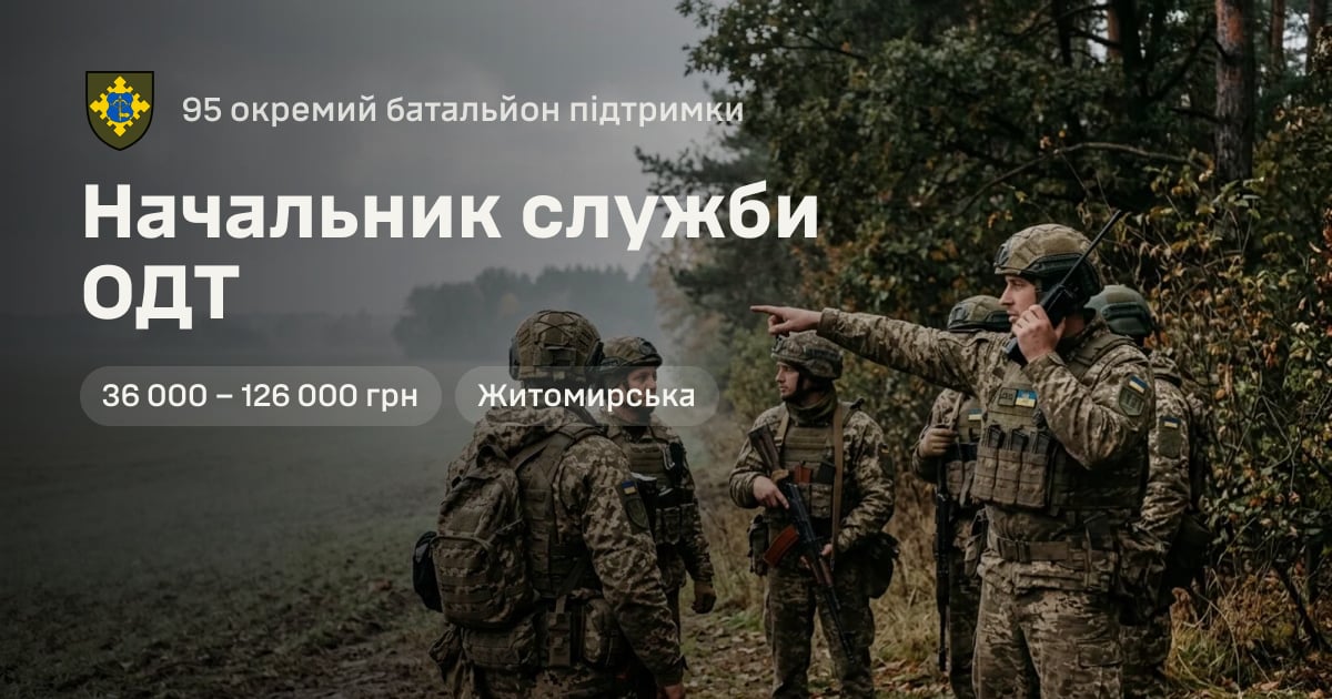 Начальник служби ОДТ — 95 окремий батальйон підтримки