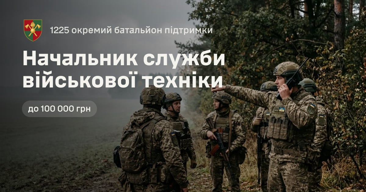 Начальник служби військової техніки — 1225 окремий батальйон підтримки