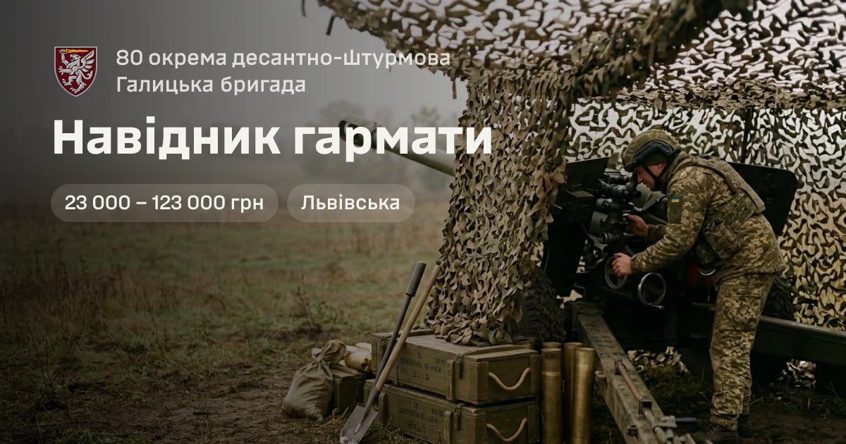 Навідник гармати — 80 окрема десантно-штурмова Галицька бригада