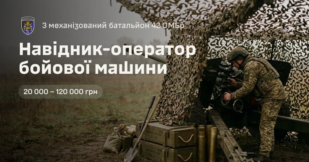 Навідник-оператор бойової машини — 3 механізований батальйон 42 ОМБр