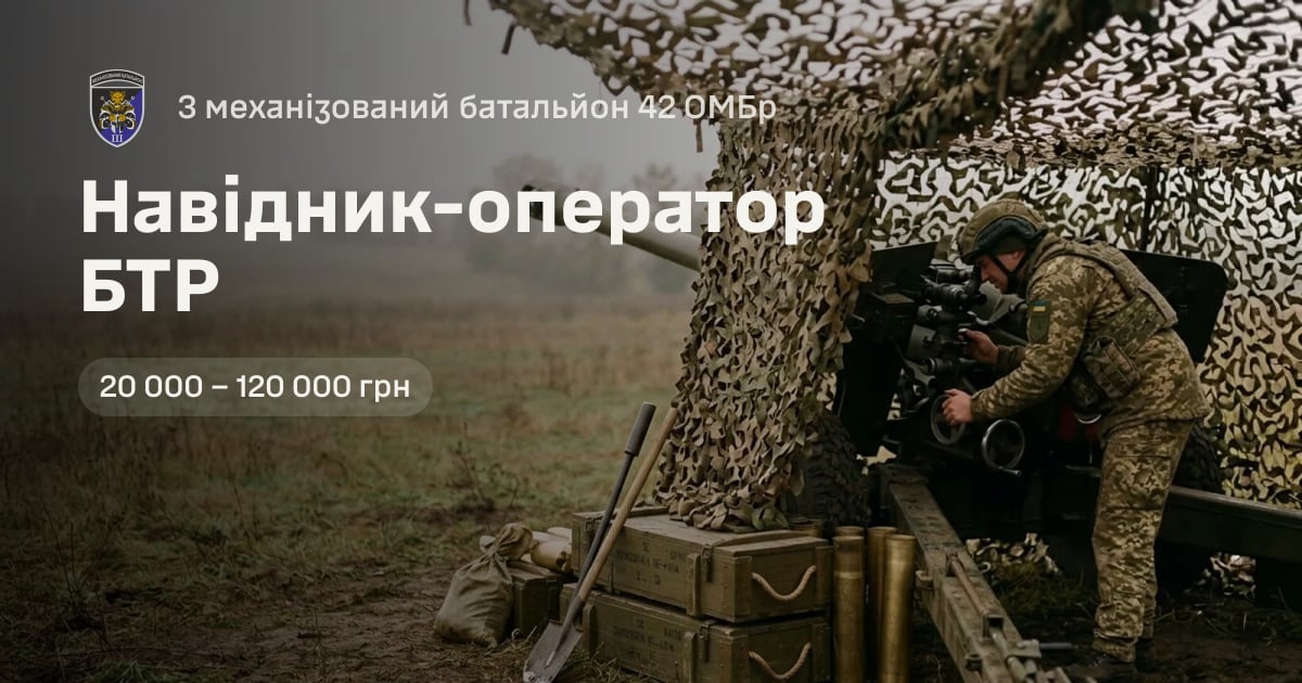 Навідник-оператор БТР — 3 механізований батальйон 42 ОМБр