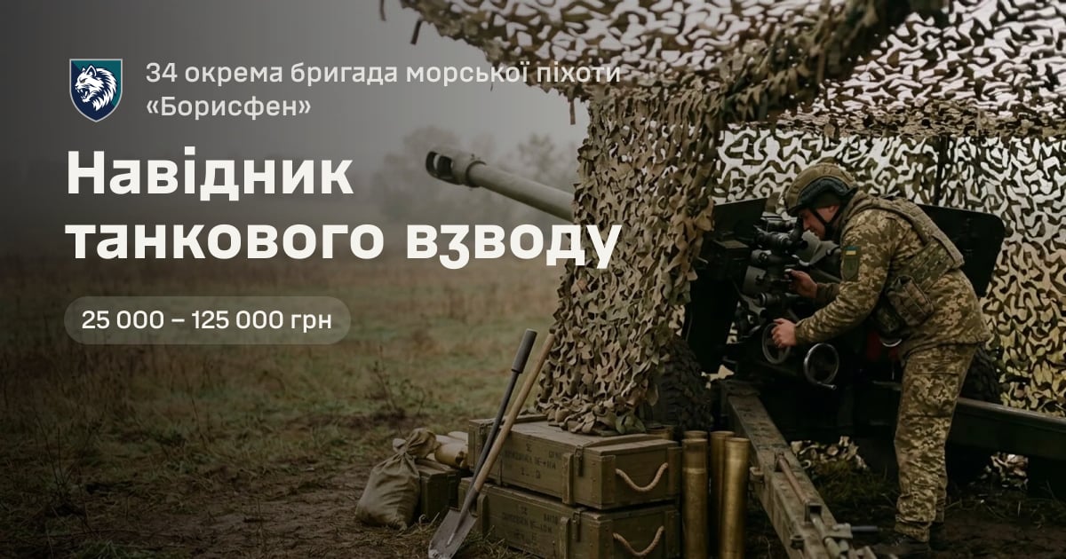 Навідник танкового взводу — 34 окрема бригада морської піхоти «Борисфен»