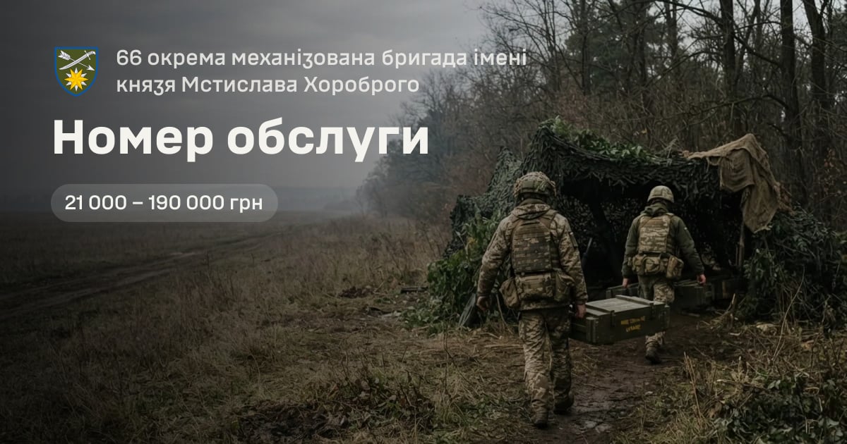 Номер обслуги — 66 окрема механізована бригада імені князя Мстислава Хороброго