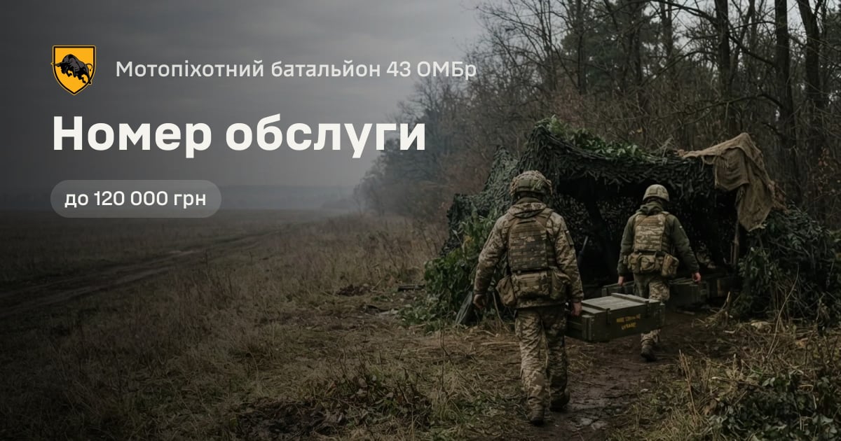 Номер обслуги — Мотопіхотний батальйон 43 ОМБр