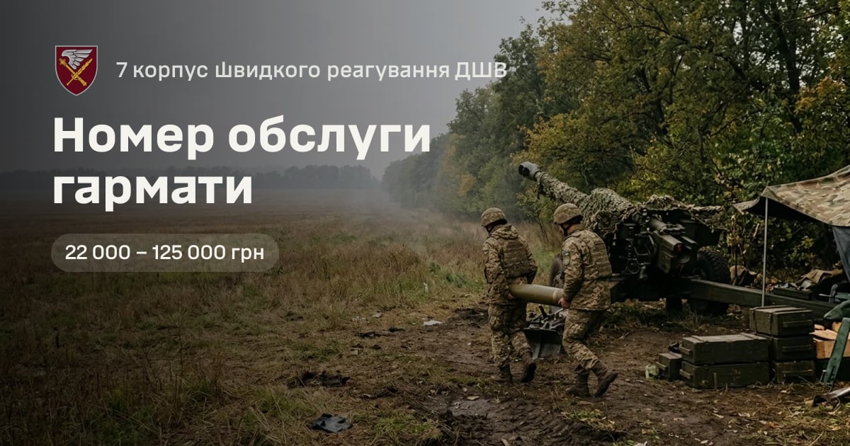 Номер обслуги гармати — 7 корпус швидкого реагування ДШВ