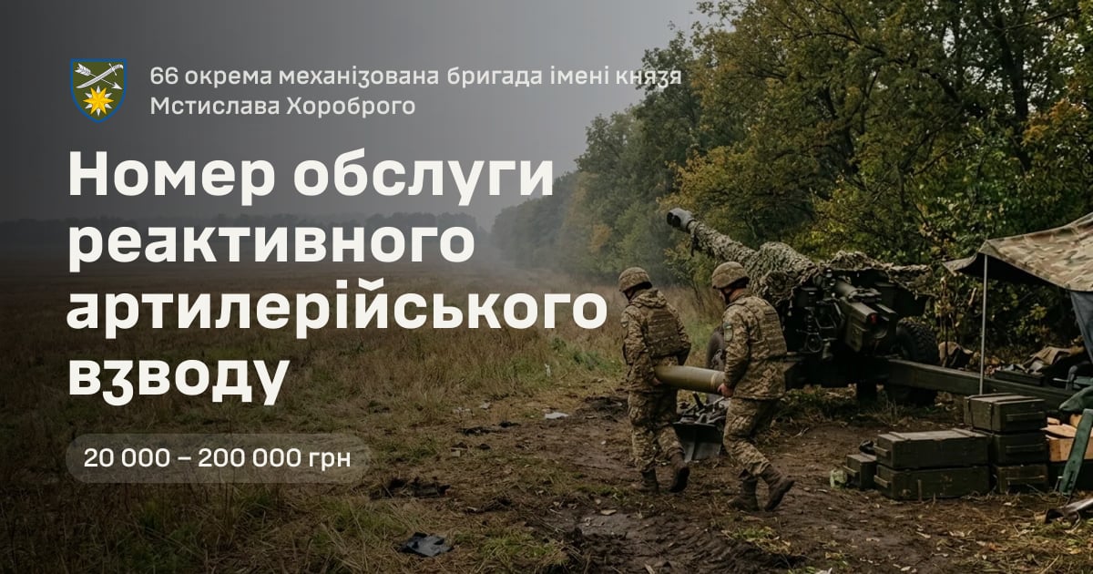 Номер обслуги реактивного артилерійського взводу — 66 окрема механізована бригада імені князя Мстислава Хороброго