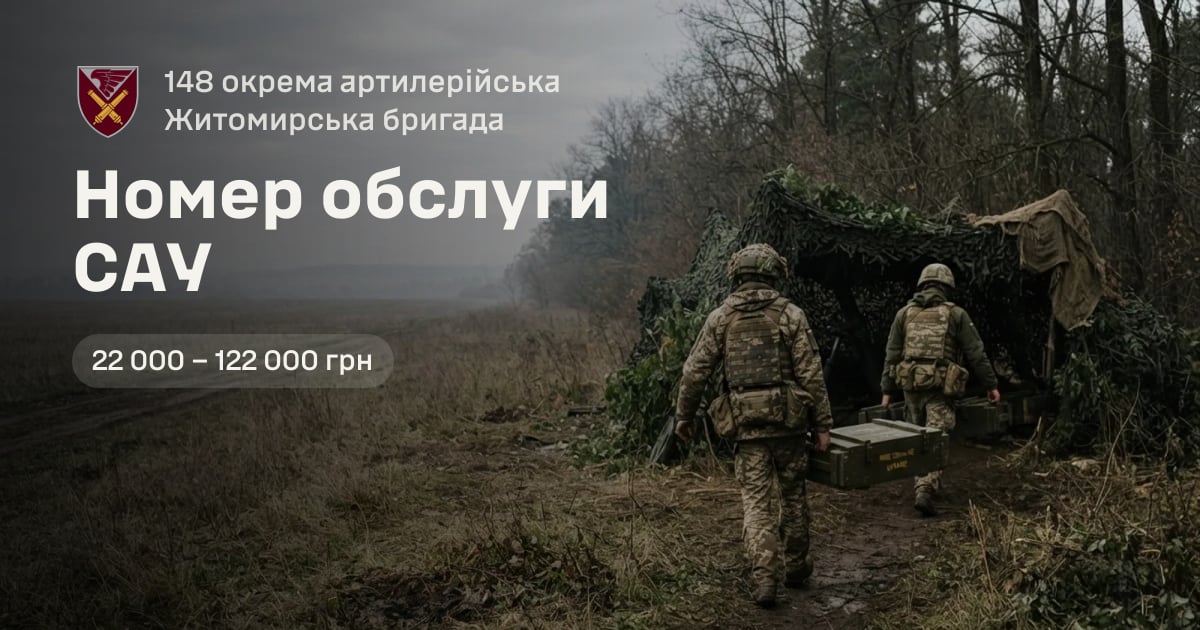 Номер обслуги САУ — 148 окрема артилерійська Житомирська бригада