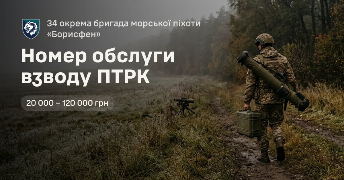 Номер обслуги взводу ПТРК — 34 окрема бригада морської піхоти «Борисфен»
