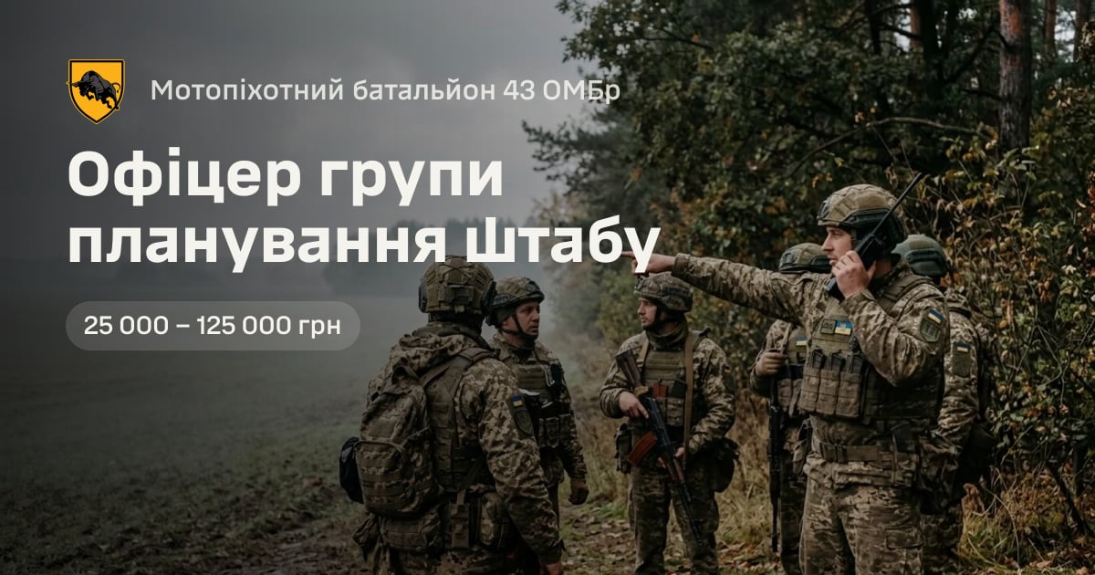 Офіцер групи планування штабу — Мотопіхотний батальйон 43 ОМБр