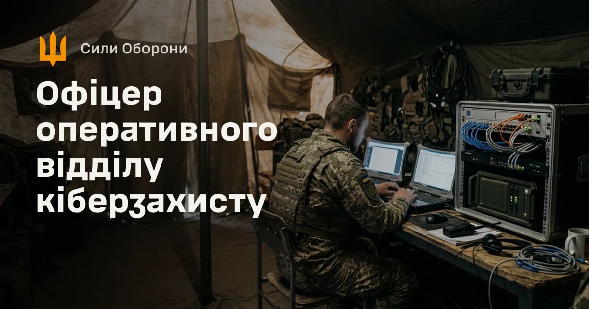 Офіцер оперативного відділу кіберзахисту — Сили Оборони
