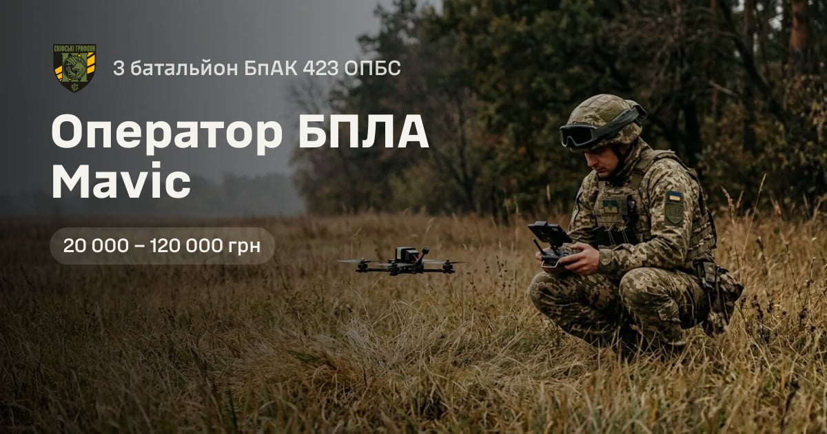 Оператор БПЛА Mavic — 3 батальйон БпАК 423 ОПБС