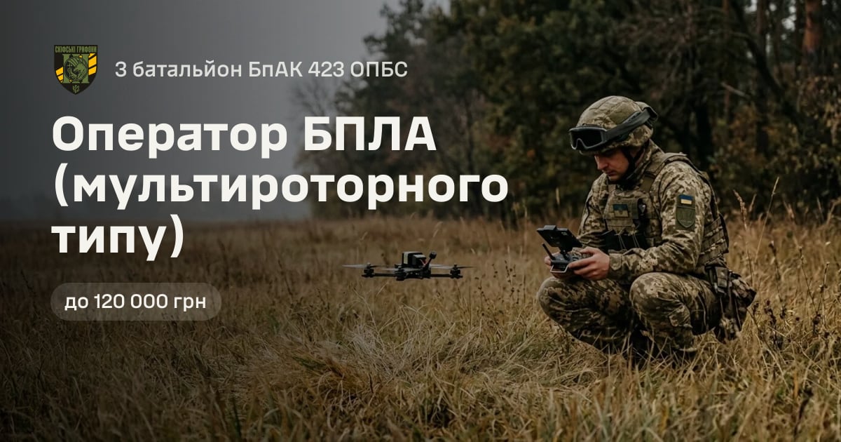 Оператор БПЛА (мультироторного типу) — 3 батальйон БпАК 423 ОПБС