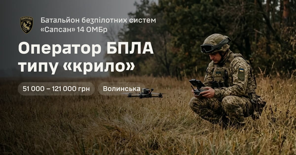Оператор БПЛА типу «крило» — Батальйон безпілотних систем «Сапсан» 14 ОМБр