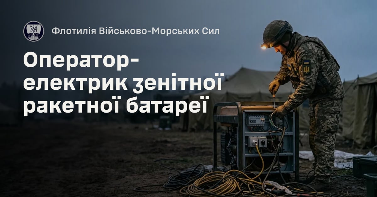 Оператор-електрик зенітної ракетної батареї — Флотилія Військово-Морських Сил