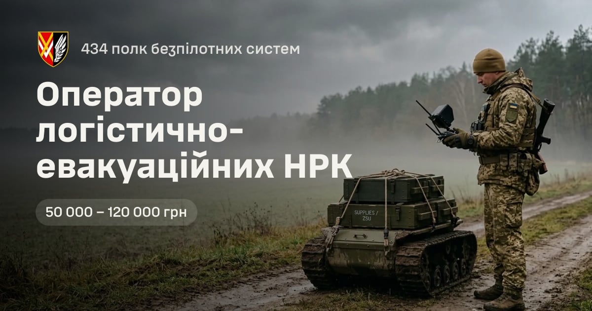 Оператор логістично-евакуаційних НРК — 434 полк безпілотних систем
